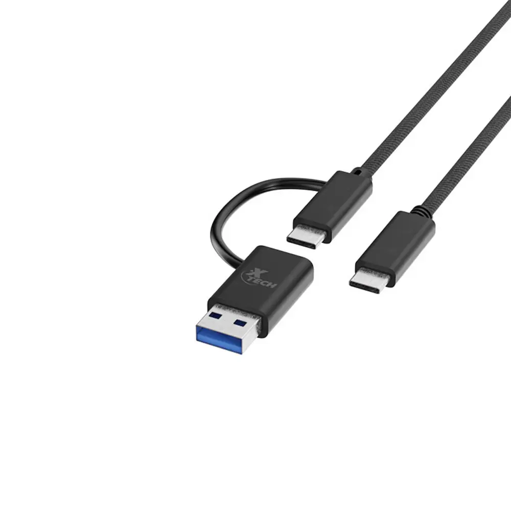 Cable adaptador 2 en 1 USB-C a USB-C
