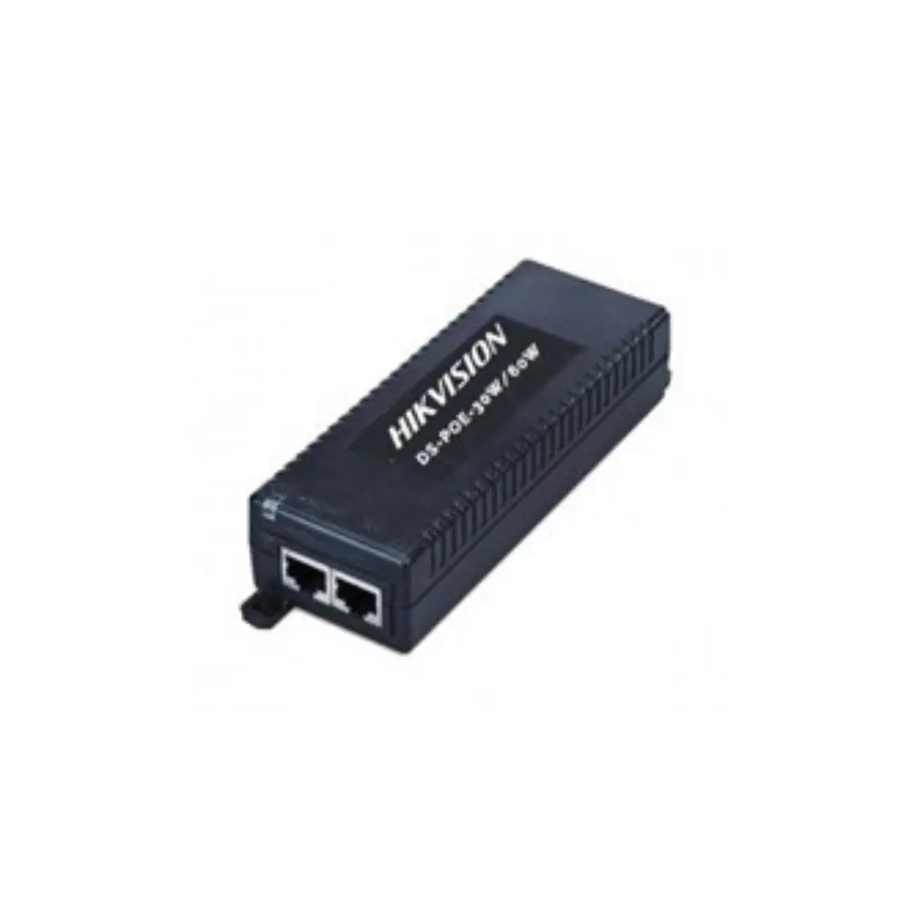 Hikvision – Inyector POE 30W – 100mt. 1 RJ45 – 10/100/1000 Mbps – Cable de poder no incluido Hikvision – Inyector POE 30W – 100mt. 1 RJ45 – 10/100/1000 Mbps – Cable de poder no incluido