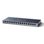 SWITCH TP LINK TL-SG116 16 PUERTOS GIGABIT 10/100/1000 MBPS NO ADMINISTRABLE NEGRO
