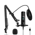 MICRÓFONO GAMING MAONO AU-PM422 USB / 3.5MM 192KHZ / 24-BIT CON PEDESTAL NEGRO
