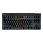 TECLADO GAMING RGB LOGITECH G PRO X TKL MECÁNICO INALÁMBRICO INGLÉS 920-012127 NEGRO