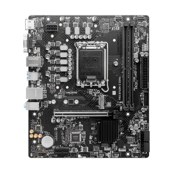 TARJETA MADRE MSI PRO B760M-E DDR4 LGA 1700 M-ATX 911-7D48-049 NEGRO TARJETA MADRE MSI PRO B760M-E DDR4 LGA 1700 M-ATX 911-7D48-049 NEGRO