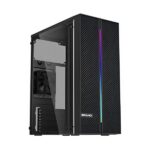 CASE GAMING EAGLE WARRIOR CM26KTRA001C  MINI TOWER SIN VENTILACIÓN INCLUIDA CON PANEL ACRÍLICO LATERAL Y BARRA DE LUZ CON FUENTE DE PODER 600W NEGRO
