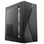 CASE CM04Q1RA001C MINI TOWER SIN VENTILACIÓN INCLUIDA CON PANEL LATERAL Y CON FUENTE DE PODER 600W NEGRO