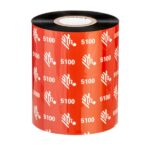RIBBON DE RESINA ZEBRA 5100 3.50 PULGADAS X 1,476 PIES CORE 1 PULG 89MM 6 ROLLOS POR CASE 05100BK08945