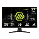 MONITOR GAMING MSI MAG 274F 27″ PLANO 1920 X 1080 200 HZ ANTI-GLARE HDMI Y DP 9S6-3CE41H-004 NEGRO