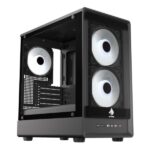 CASE EAGLE WARRIOR CG02AMRA001C MINI TOWER VENTILADORES 2 DE 120MM CON VIDRIO LATERAL NEGRO