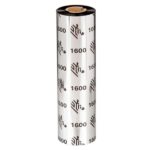RIBBON DE CERA ZEBRA 01600BK08345 PARA IMPRESORAS INDUSTRIALES 83MMX450M 18 UNIDADES/CAJA