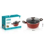 CACEROLA ANTIADHERENTE WINNING STAR ST-5229-24 ALUMINIO 24CM X 10.6CM GUO-1775-WST-18642 ROJO