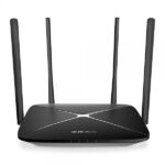 ROUTER MERCUSYS AC12G DUAL BAND 1200 MBPS WIFI 5 PUERTOS WAN / LAN NEGRO
