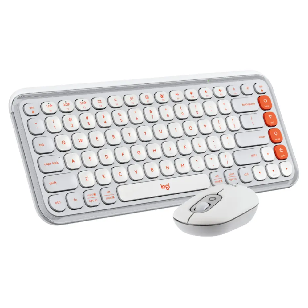 Teclado y mouse bluetooth logitech blanco