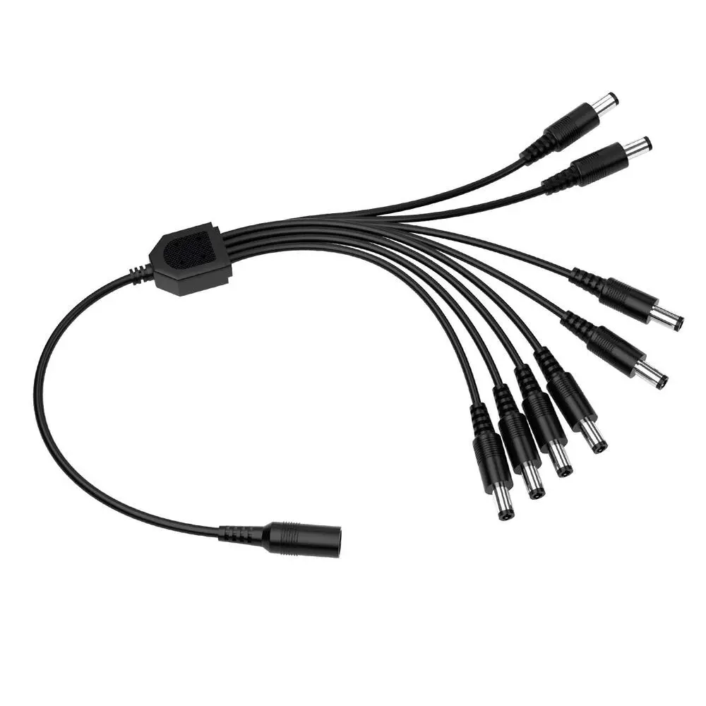 POWER SPLITTER CABLE 1 TO 8 – 1 JACK HEMBRA A 8 JACKS MACHO – CCTV