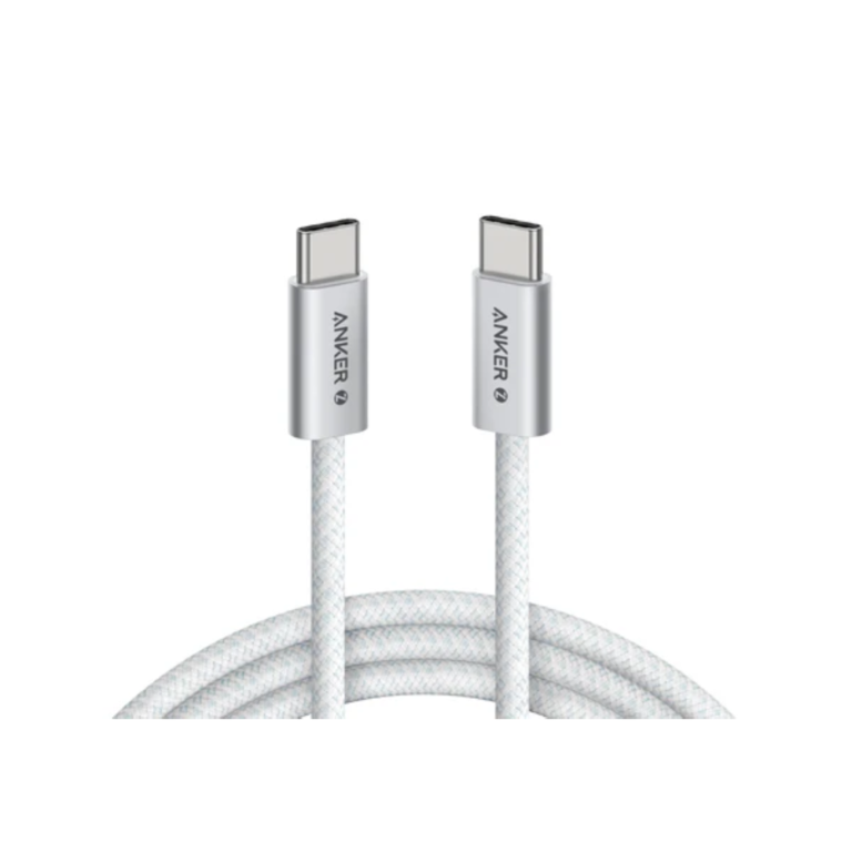 Cable usb c carga rapida 240w blanco resistente