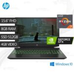 Laptop HP Pavilion Gaming Ryzen 7 4800H 15.6″ 8GB RAM 512GB SSD GTX 1650TI